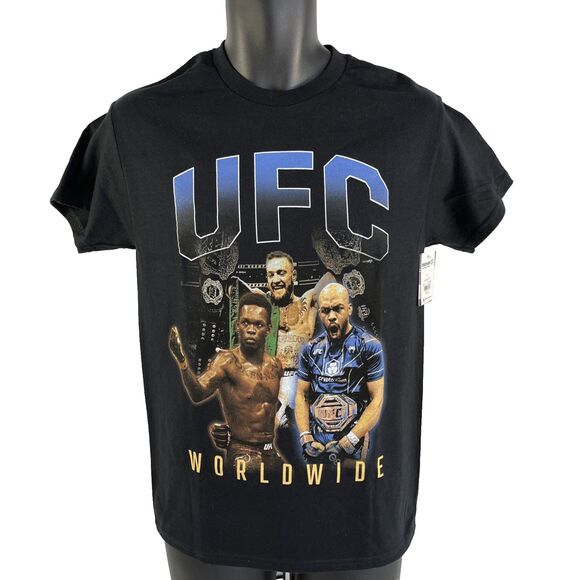 New Mens UFC Worldwide Graphic T-Shirt Sz S NWT Conor Mcgregor Jon Jones Cotton - Picture 1 of 7